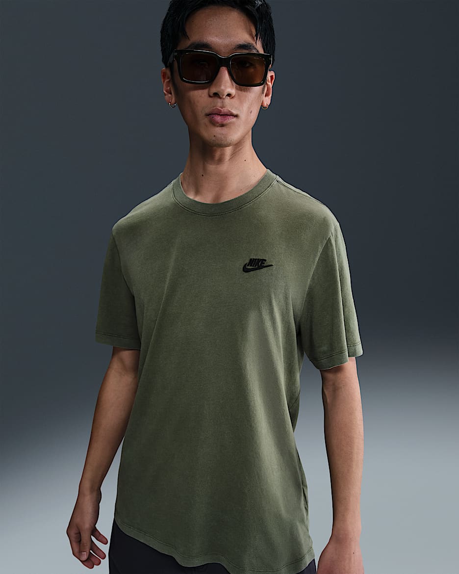★Nike★ Sportswear T-shirt M Medium Olive HJ0733222 HJ0733- Nike Mens Sportswear Tee - Medium Olive - Denim Exchange